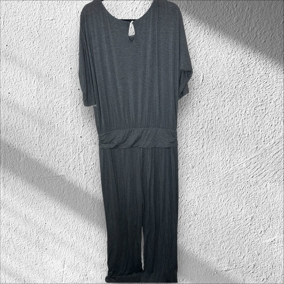 Soft Surroundings Gray Toujours Jumpsuit Modal Jersey Knit  SOFT XL NWOT Neutral - Picture 2 of 16